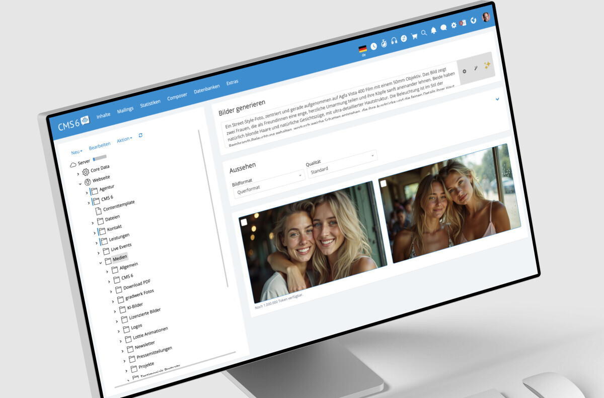 CMS 6 AI image generator - gradwerk